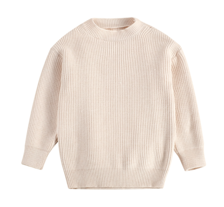 Beige Chunky Knitted Jumper