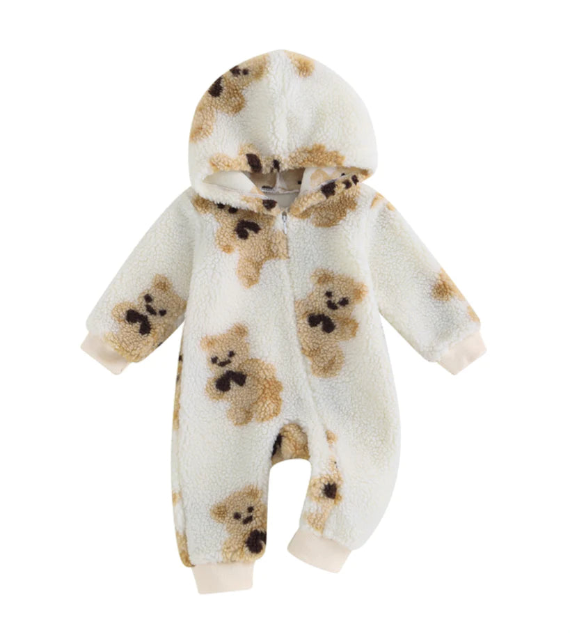 Fleece Bear Pramsuit